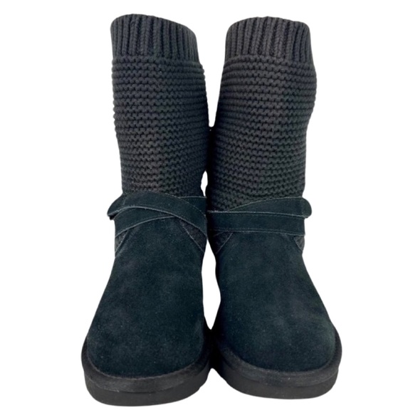 UGG Purl Strap Winter Boots BLACK 8 - Picture 6 of 7